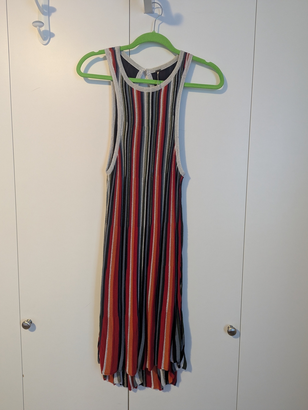 Free People Into You Metallic Knit Striped Mini Dress